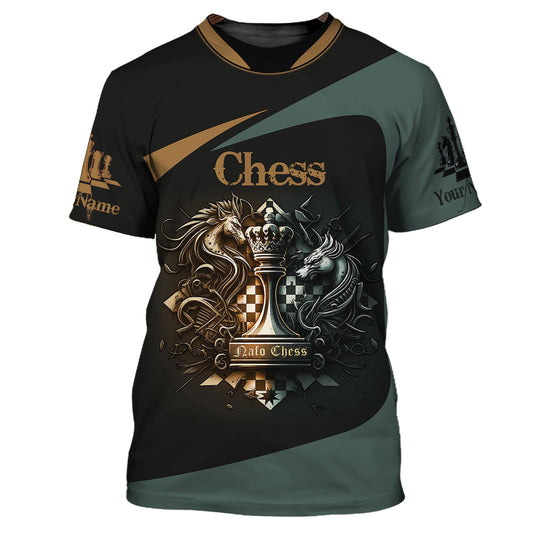 Unisex Shirt, Custom Name Chess T-Shirt, NATO Chess, Chess Player Shirt, Chess Clothing