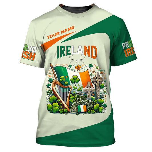Unisex-Shirt, individuelles Namens-Irland-T-Shirt, stolzer Ire, Geschenk für Iren