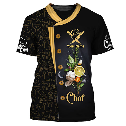Unisex-Shirt, individuelles Namensshirt für Koch, Koch-Hoodie, Kochbekleidung