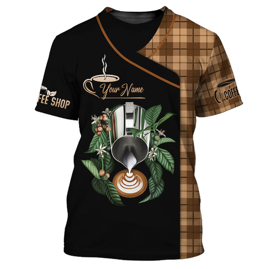 Unisex Shirt, Custom Name Coffee Shirt, Coffee Shop Hoodie Shirt, Coffee Shop Uniform