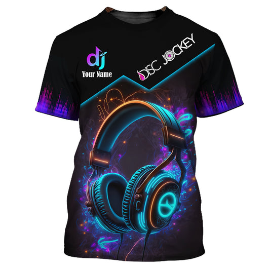 Unisex-Shirt, individuelles Namens-Discjockey-T-Shirt, Musikliebhaber-Shirt, Geschenk für DJ