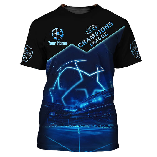 Unisex-Shirt, Fußball-T-Shirt mit individuellem Namen, UEFA-Shirt, Geschenk für Fußballliebhaber