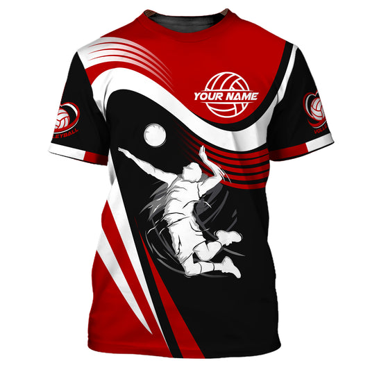 Man Shirt, Custom Name Volleyball Shirt, T-Shirt for Volleyball Club, Gift for Volleyball Players