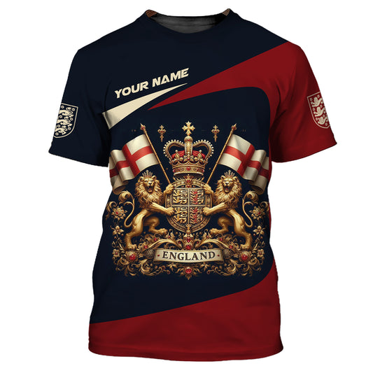 Unisex Shirt, Custom Name England T-Shirt, England Lover Shirt, England Gift