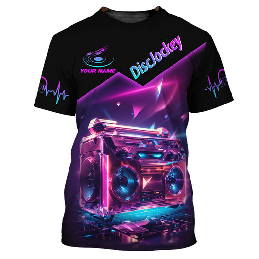 Unisex-Shirt, individuelles Namens-Discjockey-T-Shirt, Musikliebhaber-Shirt, DJ-Shirt