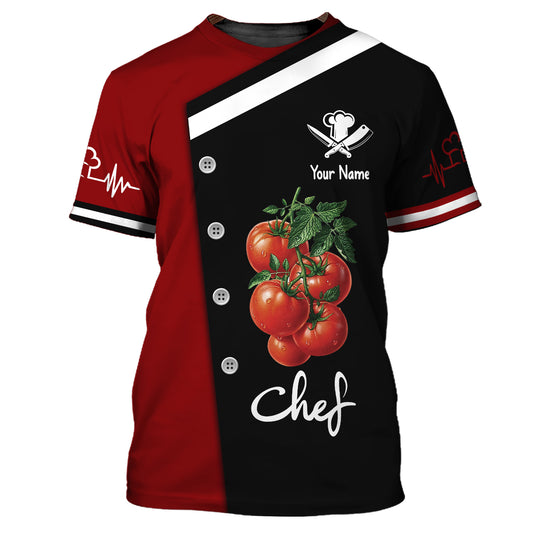 Unisex-Shirt, Personalisiertes Namensshirt für Koch, Koch-Kapuzenshirt, Kochbekleidung