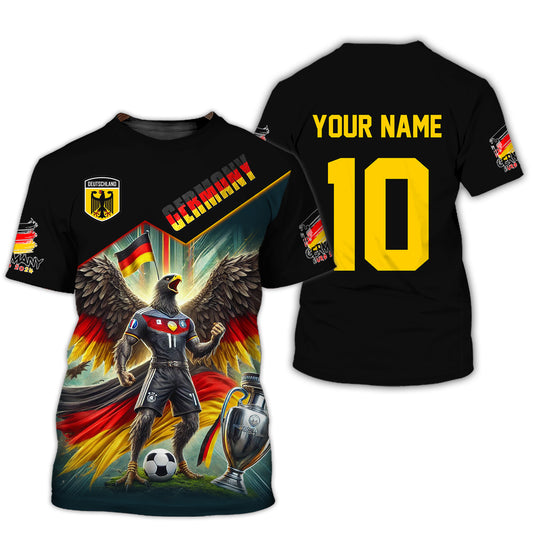 Unisex Shirt, Custom Name and Number Germany Football Shirt, Germany Football Polo Long Sleeve Shirt