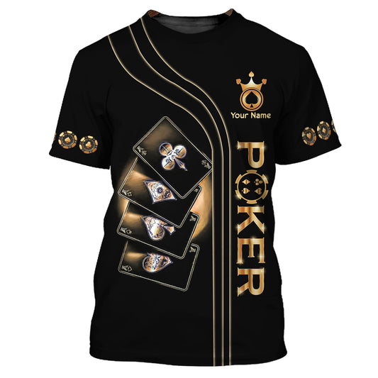 Unisex-Shirt, individuelles Namens-Poker-T-Shirt, Poker-Poloshirt, Casino-Shirt, Poker-Geschenk