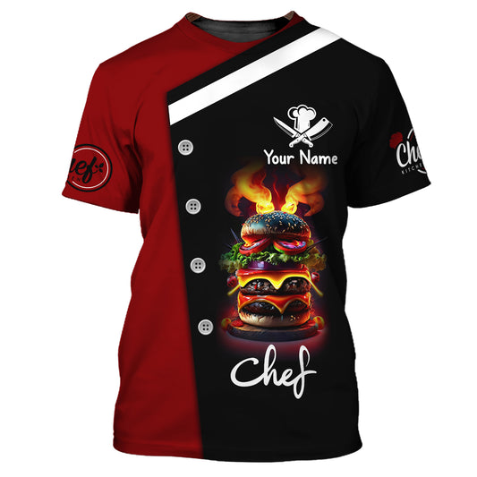 Unisex Shirt, Custom Name Chef Shirt, Chefs Custom Gift, Chef Apparel