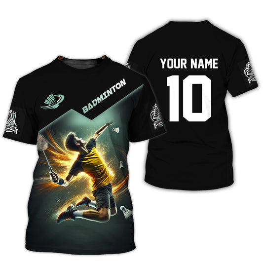 Man Shirt, Custom Name and Number Badminton Polo Shirt, Badminton Club Uniform, Badminton T-Shirt