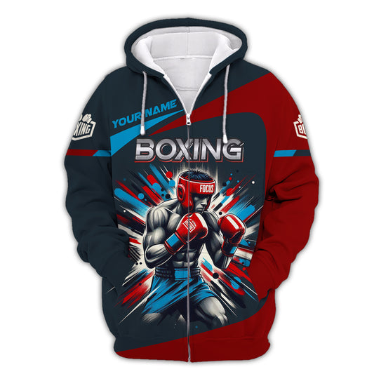 Man Shirt, Custom Name Boxing T-Shirt, Boxing Man Shirt, Gift for Boxing Lover