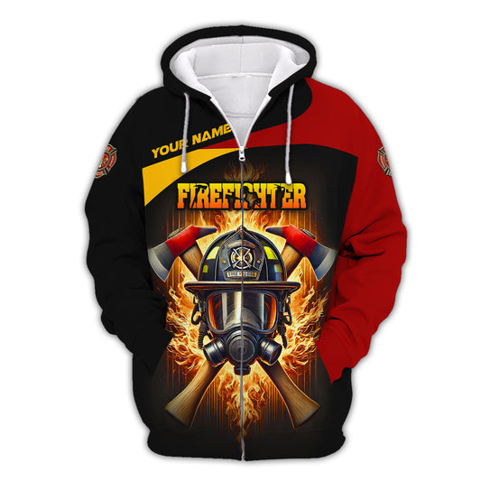 Unisex Shirt, Custom Name Firefighter Shirt, Firefighter Hoodie Long Sleeve Shirt