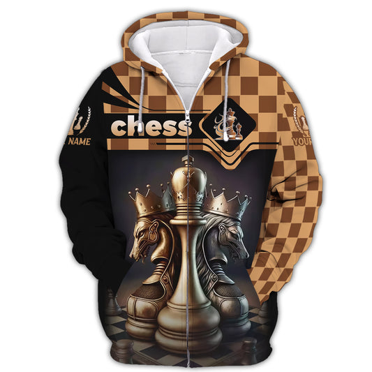 Unisex Shirt, Custom Name Chess Lover Shirt, Chess Hoodie Shirt Polo Long Sleeve, Gift for Chess Player