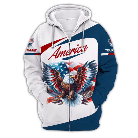 Unisex Shirt, Custom Name American Shirt, American Eagle, America Lover T-Shirt
