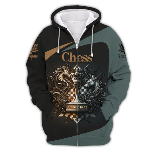 Unisex Shirt, Custom Name Chess T-Shirt, NATO Chess, Chess Player Shirt, Chess Clothing