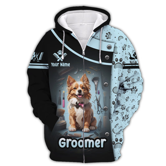 Unisex Shirt, Custom Name Groomer Shirt, Dog Groomers Shirt, Dog Grooming T-Shirt