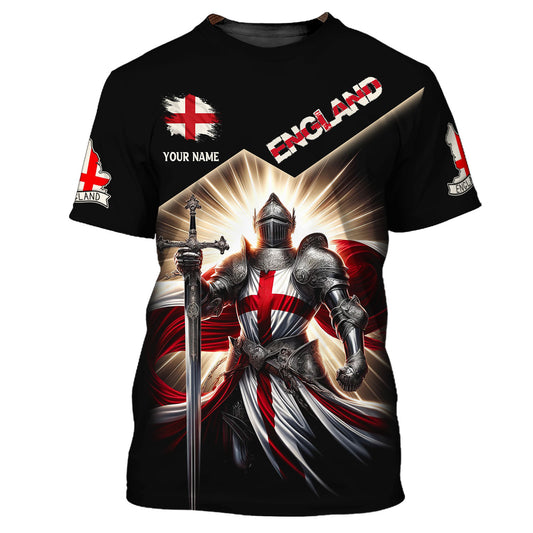 Unisex Shirt, Custom Name England Shirt, England Polo Long Sleeve Shirt, English T-Shirt