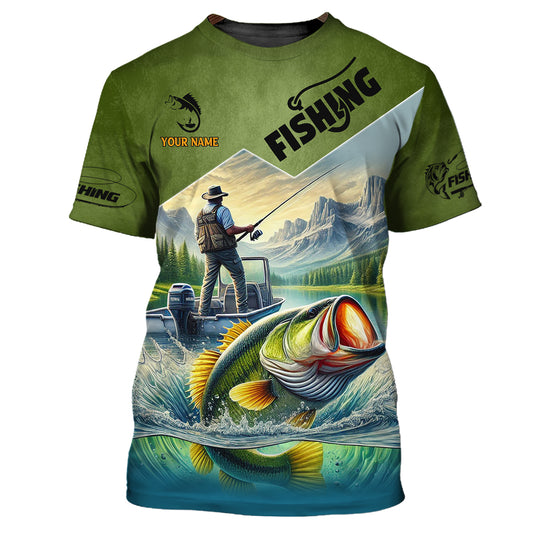 Man Shirt, Custom Name Fishing Shirt, Fishing T-Shirt Hoodie Long Sleeve Shirt, Gift for Fishing Lover
