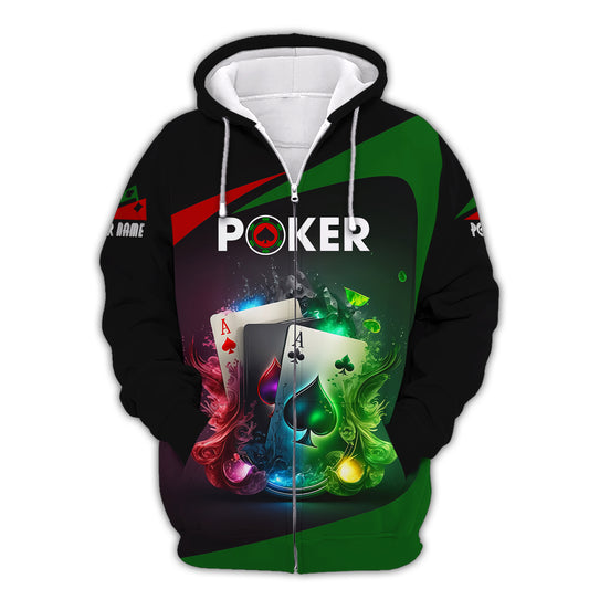 Unisex Shirt, Custom Name Poker T-Shirt, Poker Casino Shirt, Poker Gift