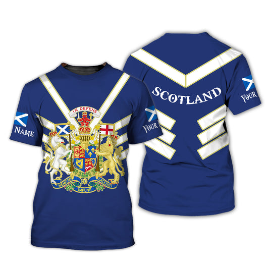 Unisex-Shirt, individuelles Namens-Schottland-Shirt, In Defens, Schottland-T-Shirt