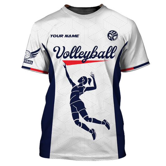 Frauen-Shirt, benutzerdefinierter Name Volleyball-Hoodie, Volleyball-Shirt, Geschenk für Volleyballspieler