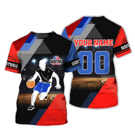 Man Shirt, Basketball Shirt, Custom Name T-Shirt, Basketball Tournament, Gift for Basketball Player