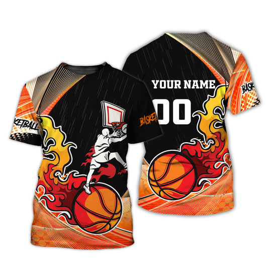 Herren-Shirt, Basketball-Shirt, individuelles Namens-T-Shirt, Basketball-Meisterschaft, Geschenk für Basketballspieler