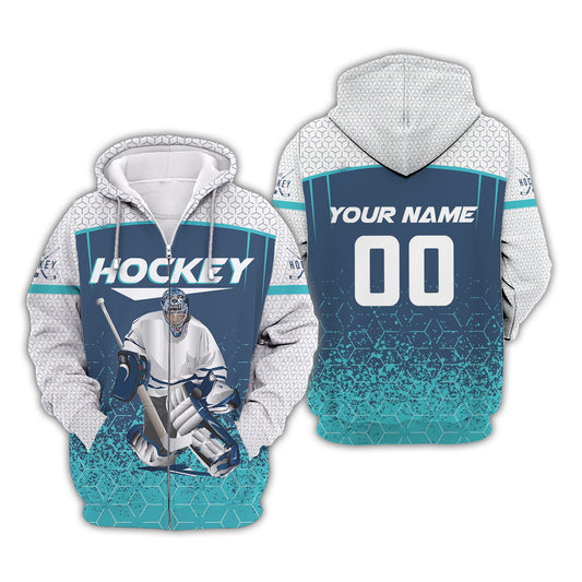 Man Shirt, Custom Name and Number Ice Hockey T-Shirt, Ice Hockey Love, Gift for Hockey Player