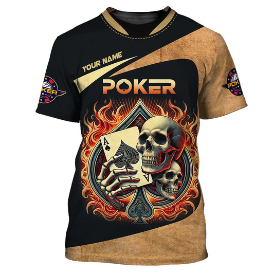 Unisex Shirt, Custom Name Poker Shirt, Casino Poker Hoodie Shirt Polo Long Sleeve Shirt