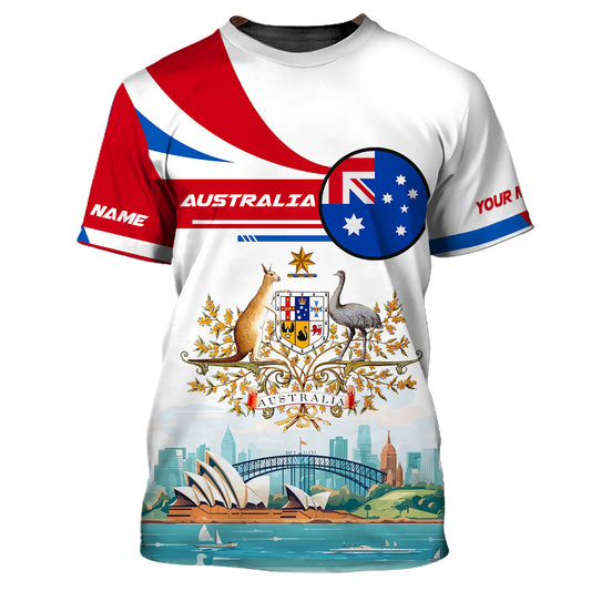 Unisex Shirt, Custom Name Australia T-Shirt, Sydney Harbour Bridge, Australia T-Shirt