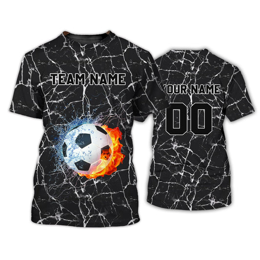 Unisex-Shirt – T-Shirt mit individuellem Namen und Nummer – personalisiertes Fußball-Shirt – Fußball-Kleidung 