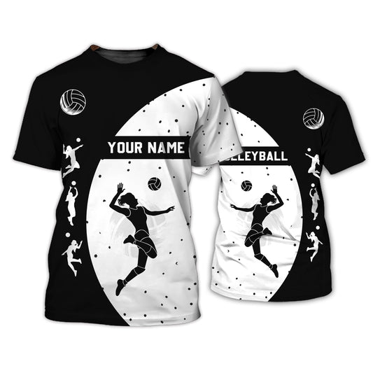 Woman Shirt - Custom Name T-Shirt - Volleyball Shirt - Volleyball Clothing