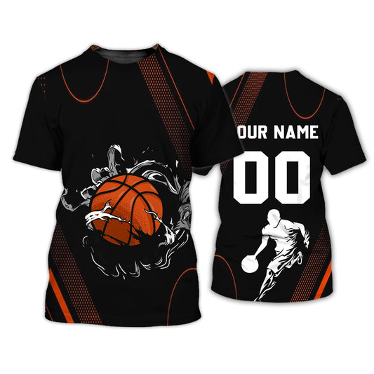 Unisex-Shirt – T-Shirt mit individuellem Namen und Nummer – personalisiertes Basketball-Shirt – Basketball-Kleidung 