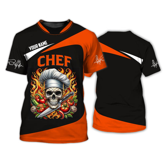 Unisex Shirt - Custom Chef Name Shirt, Skull Chef