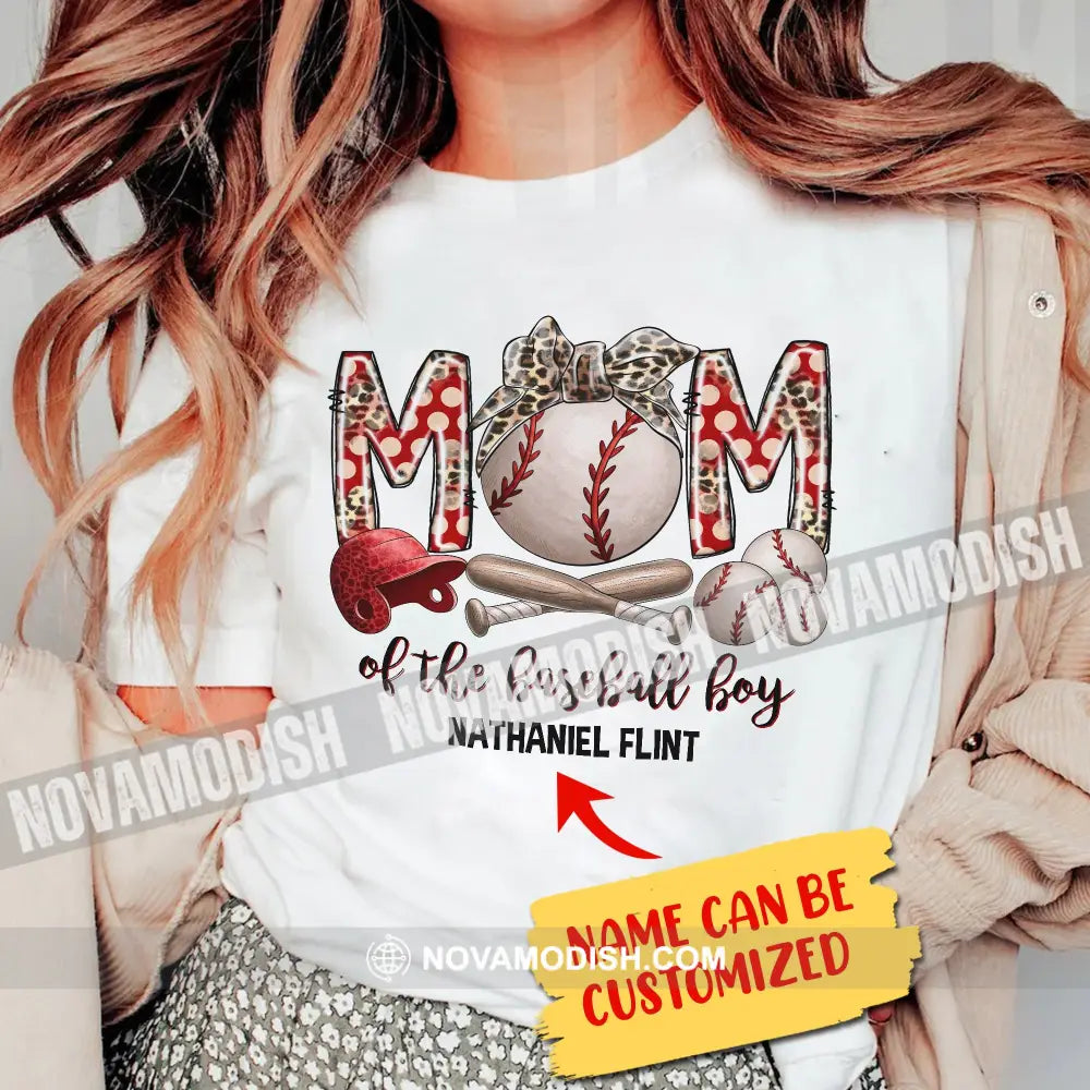 Mom Of The Baseball Boy Personalized T-Shirt Gift For Lovers Apparel