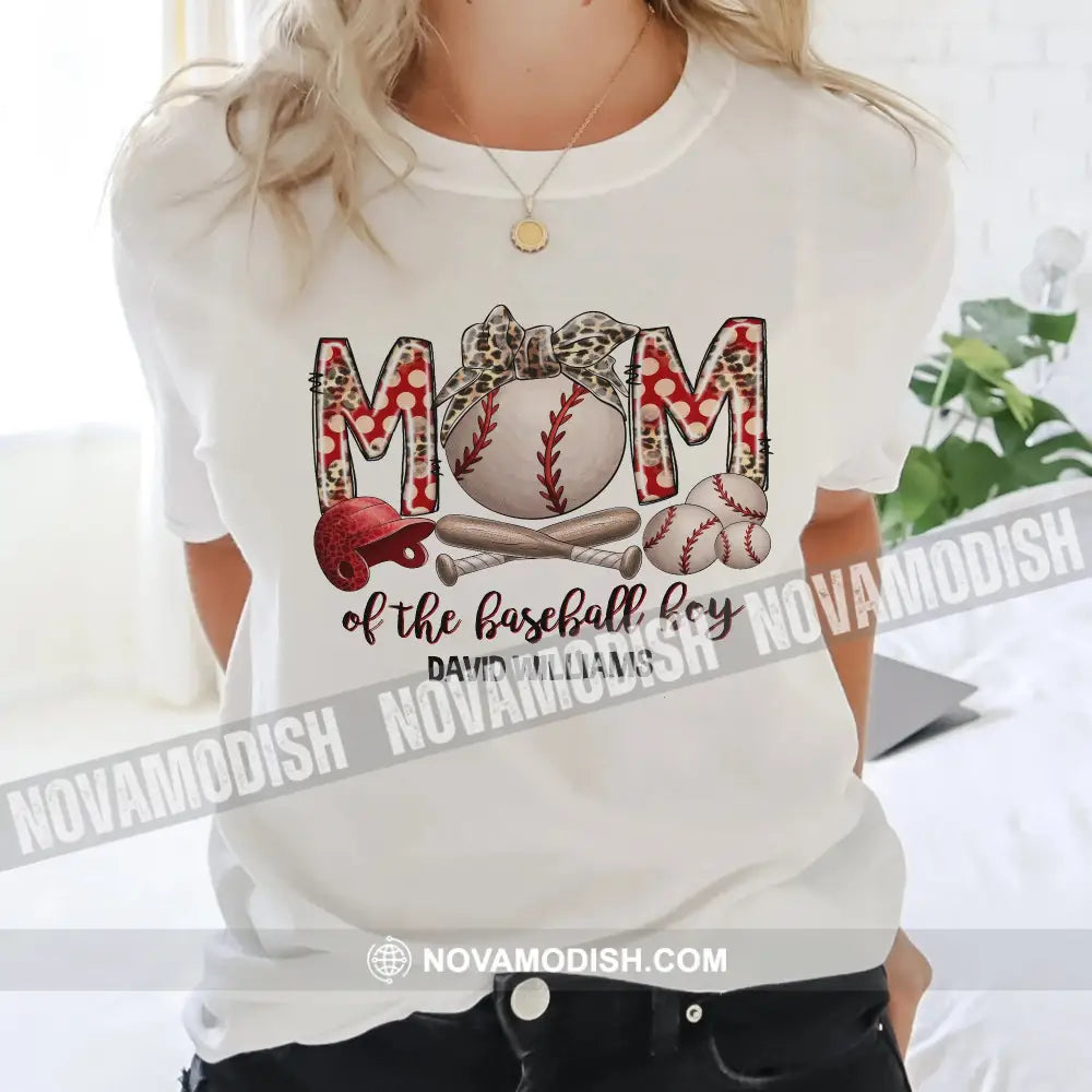 Mom Of The Baseball Boy Personalized T-Shirt Gift For Lovers Classic Tee/Unisex Tee / White S