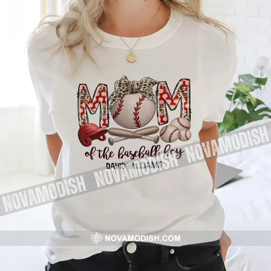 Mom Of The Baseball Boy Personalized T-Shirt Gift For Lovers Classic Tee/Unisex Tee / White S