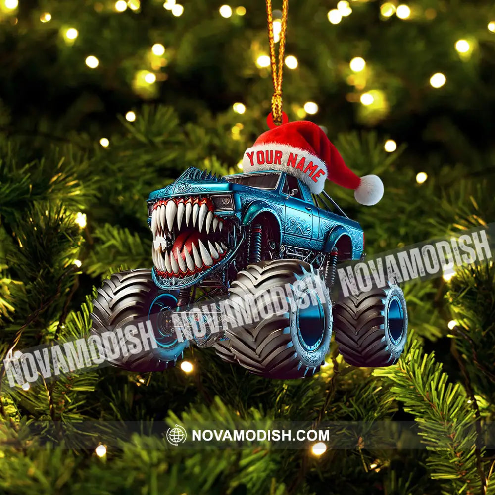 Monster Truck Home Decor Christmas Ornament Personalized 3.54’’ / 1