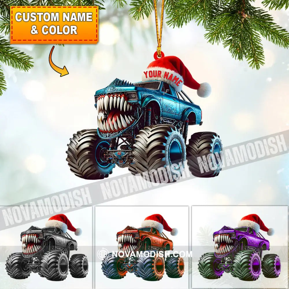 Monster Truck Home Decor Christmas Ornament Personalized