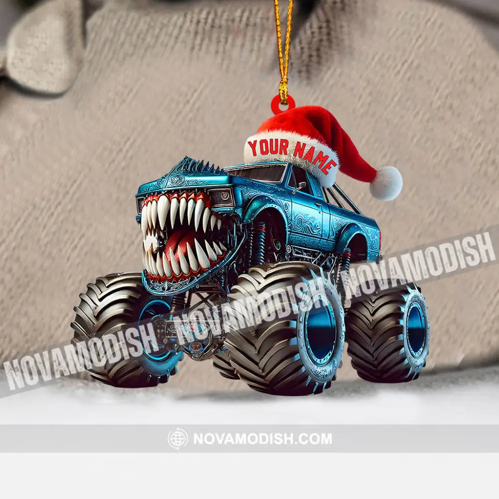 Monster Truck Home Decor Christmas Ornament Personalized