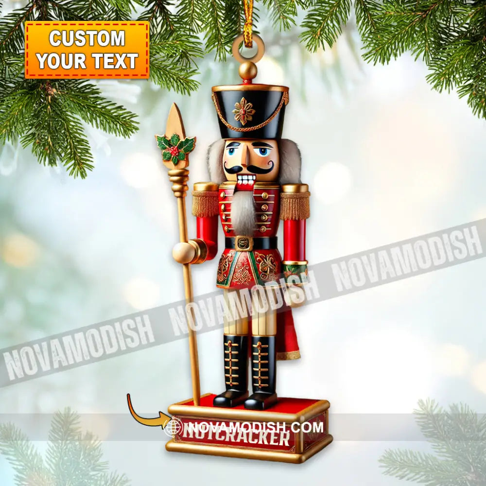 Nutcracker Soldier Figurines Christmas Ornament Personalized 3.54’’ / 1