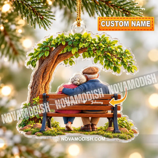 Old Couple Home Decor Christmas Ornament Personalized Ornament - 3.54’’ / 1 Ornament - Ornament