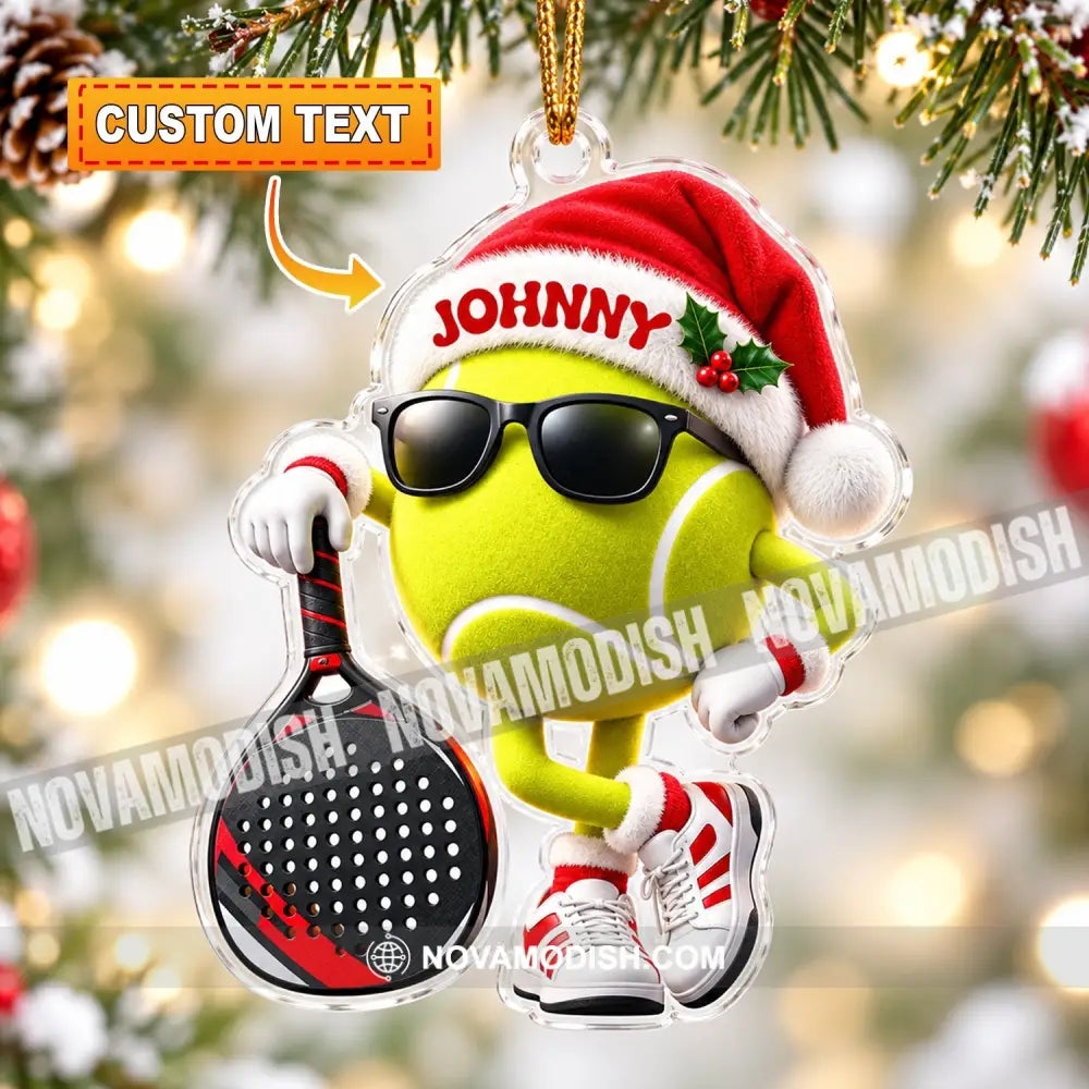 Padel Tennis Home Decor Christmas Ornament Personalized Ornament - 3.54’’ / 1 Ornament - Ornament
