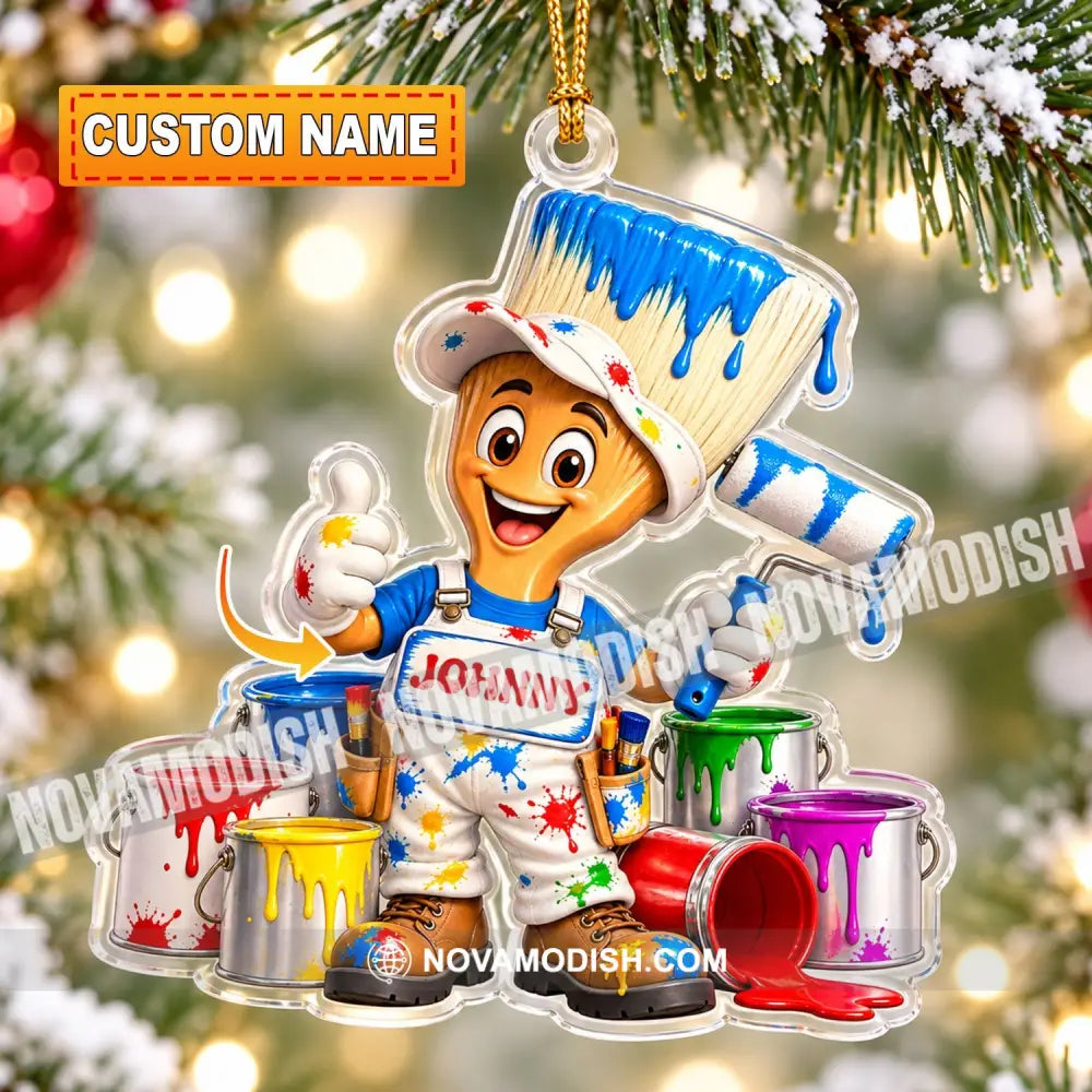 Painter Home Decor Christmas Ornament Personalized Ornament - 3.54’’ / 1 Ornament - Ornament