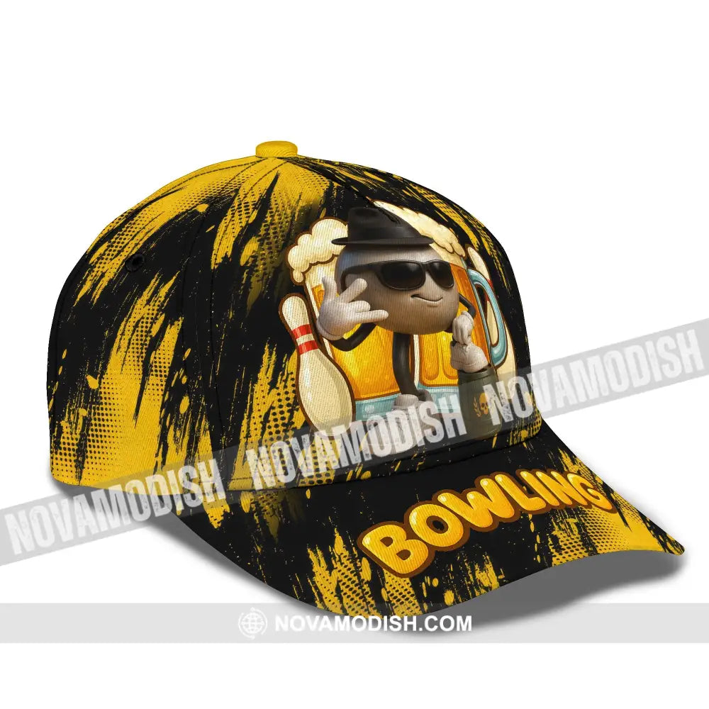 Personalized Cap - Customized Classic Cap Bowling And Beer CLASSIC CAP / UNIVERSAL FIT Cap