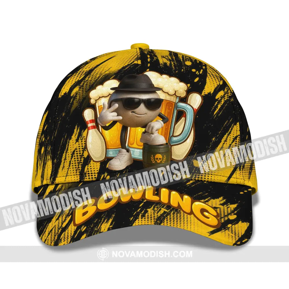 Personalized Cap - Customized Classic Cap Bowling And Beer CLASSIC CAP / UNIVERSAL FIT Cap
