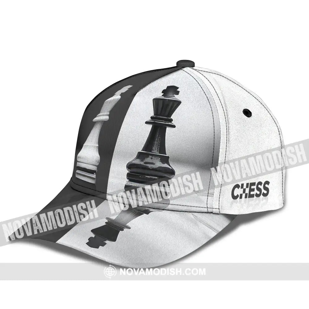 Personalized Cap Customized Classic Cap Couple Black And White Chess CLASSIC CAP / UNIVERSAL FIT Cap
