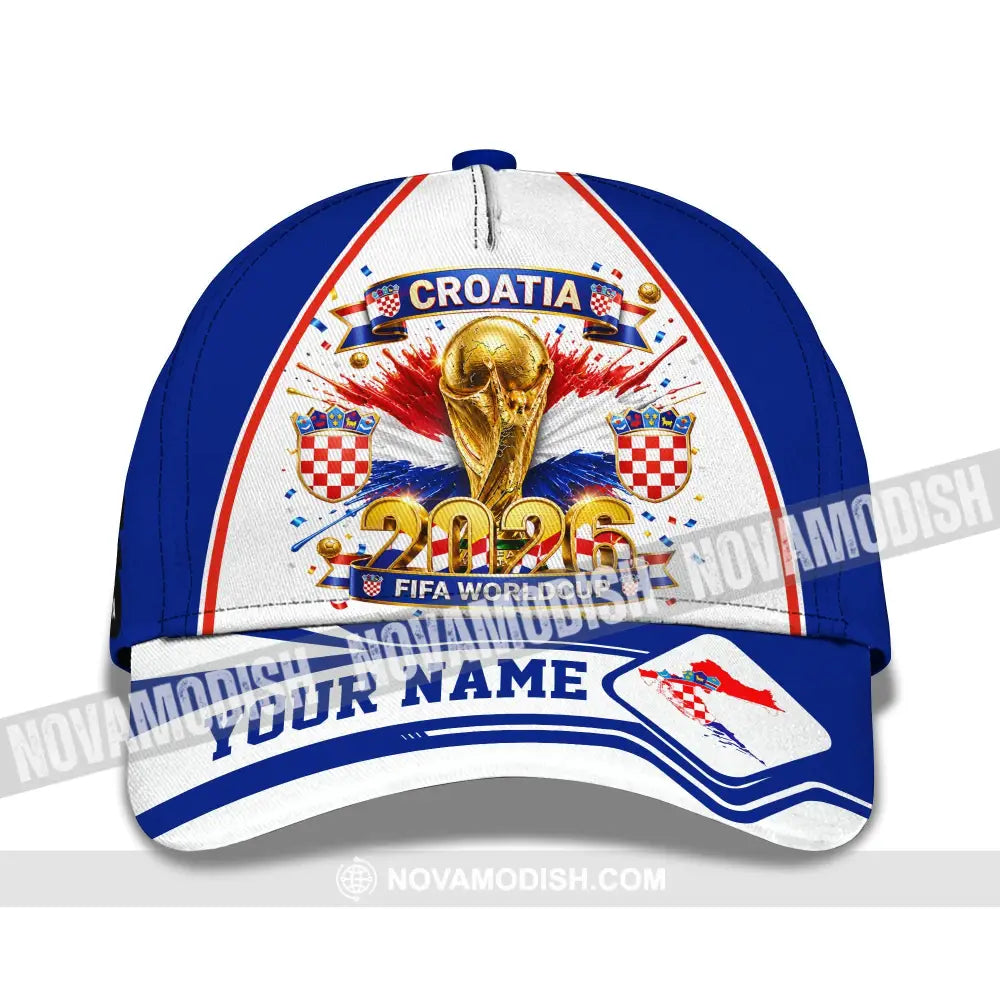 Personalized Cap Customized Croatia World Cup 2026 Classic Cap - CLASSIC CAP / UNIVERSAL FIT - Cap