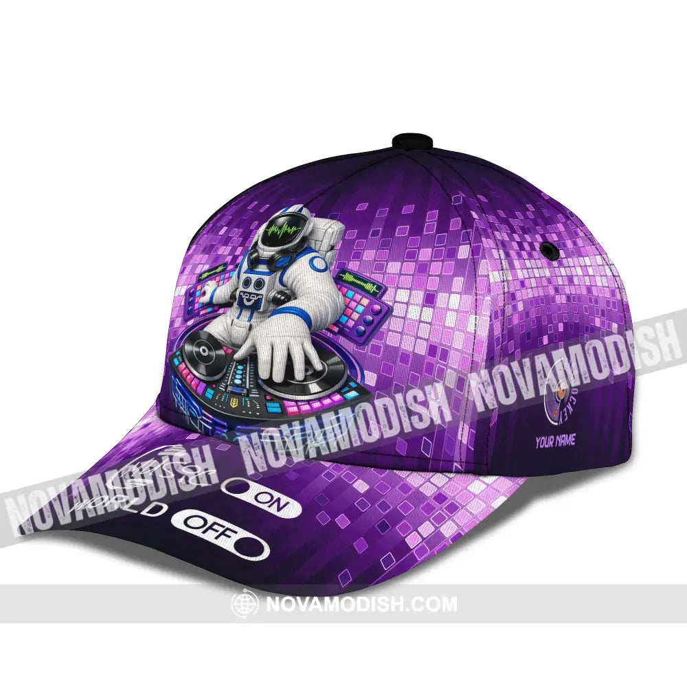 Personalized Cap Customized Disc Jockey Music On World On Classic Cap CLASSIC CAP / UNIVERSAL FIT Cap