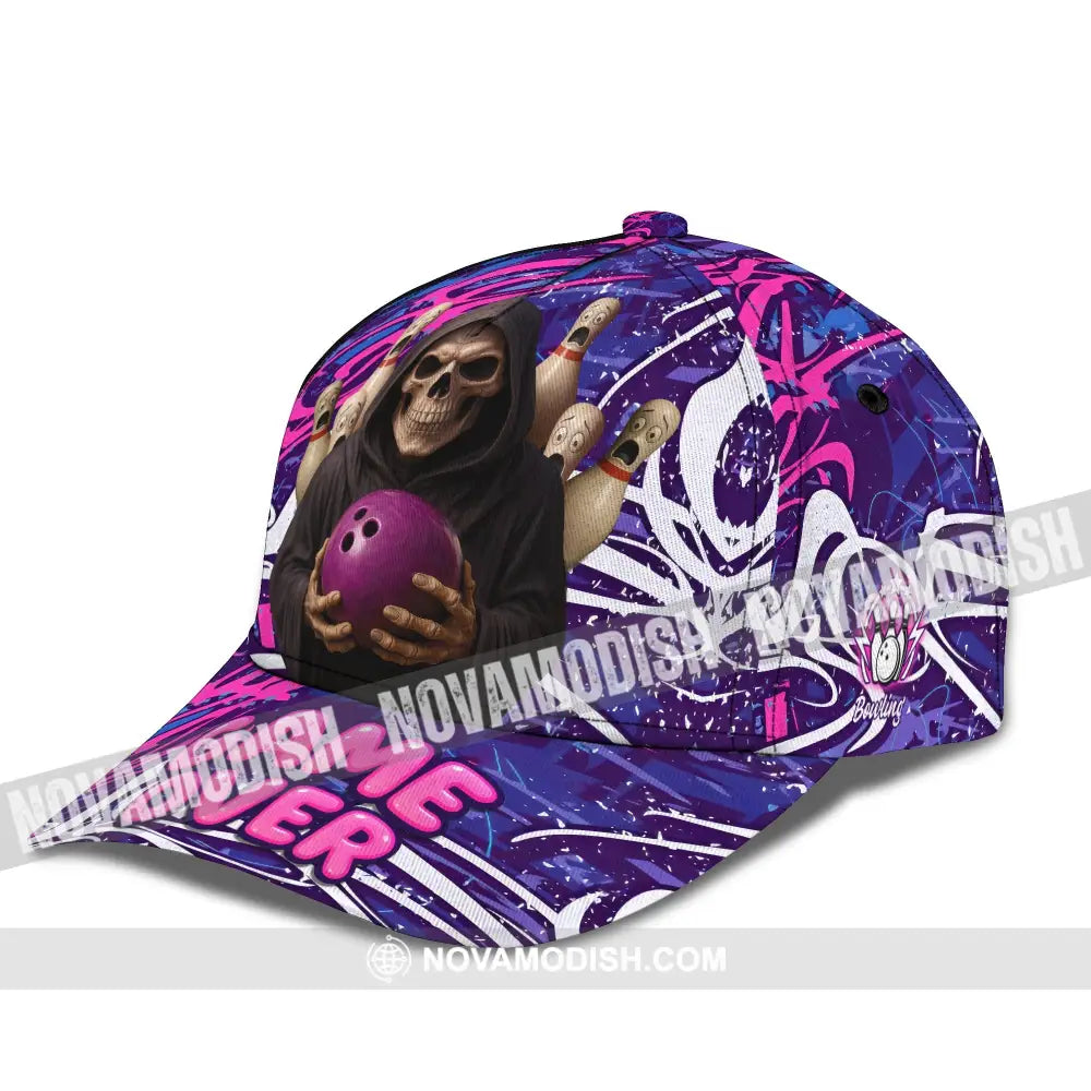 Personalized Cap Customized Funny Bowling Game Purple Death Classic Cap CLASSIC CAP / UNIVERSAL FIT Cap